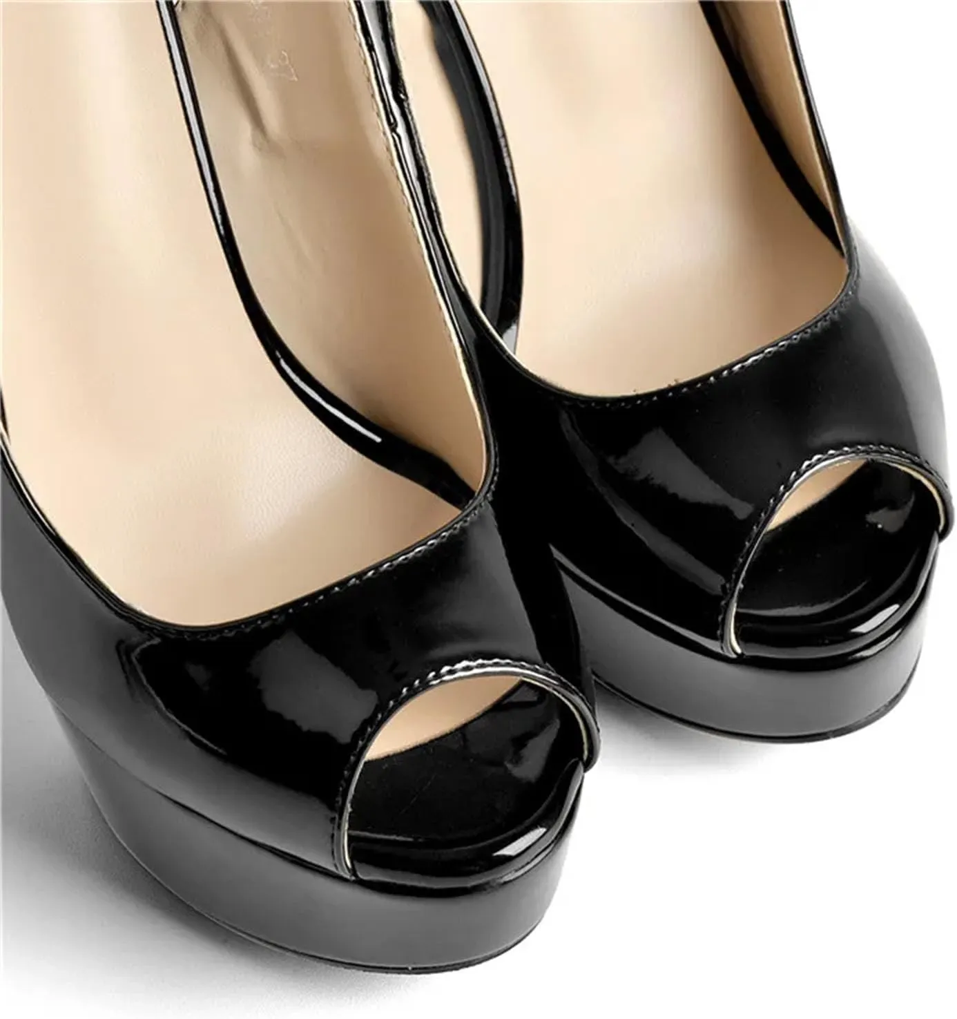 Women's Leopard Print Platforms - Mixed Color Buckle Party Pumps