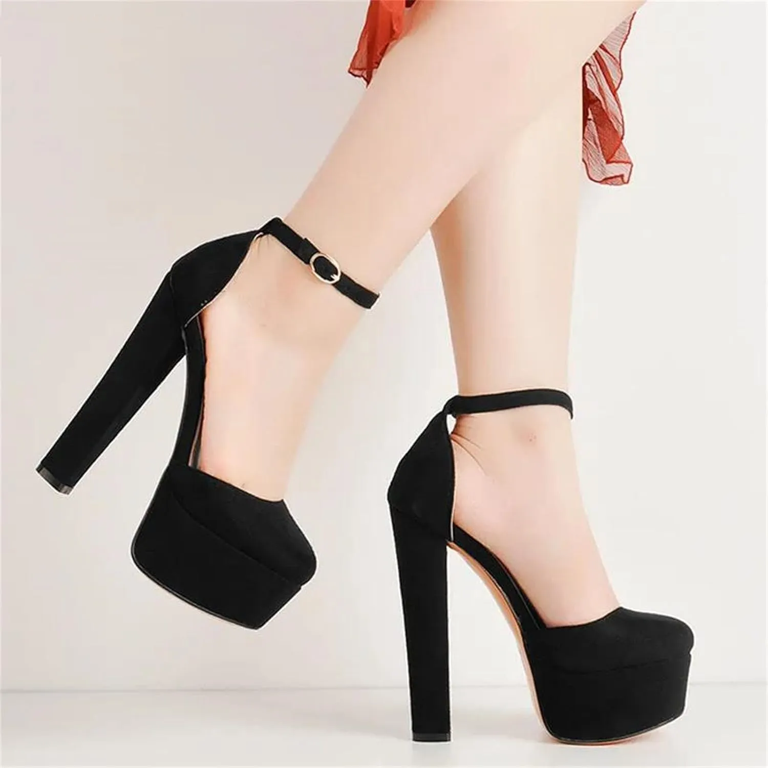 Women's Mary Jane Platforms - Round Toe Chunky Party Pumps