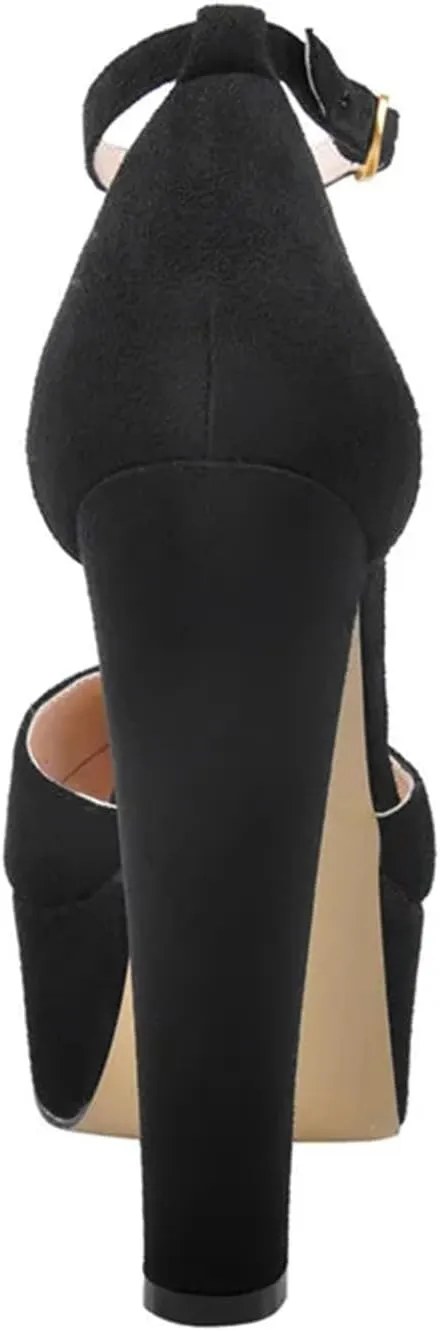 Women's Mary Jane Platforms - Round Toe Chunky Party Pumps