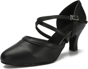 Women's Modern Tango Latin Dance Shoes - Ballroom Soft Sole Party Sandals, 5CM/2Inch Heel Height