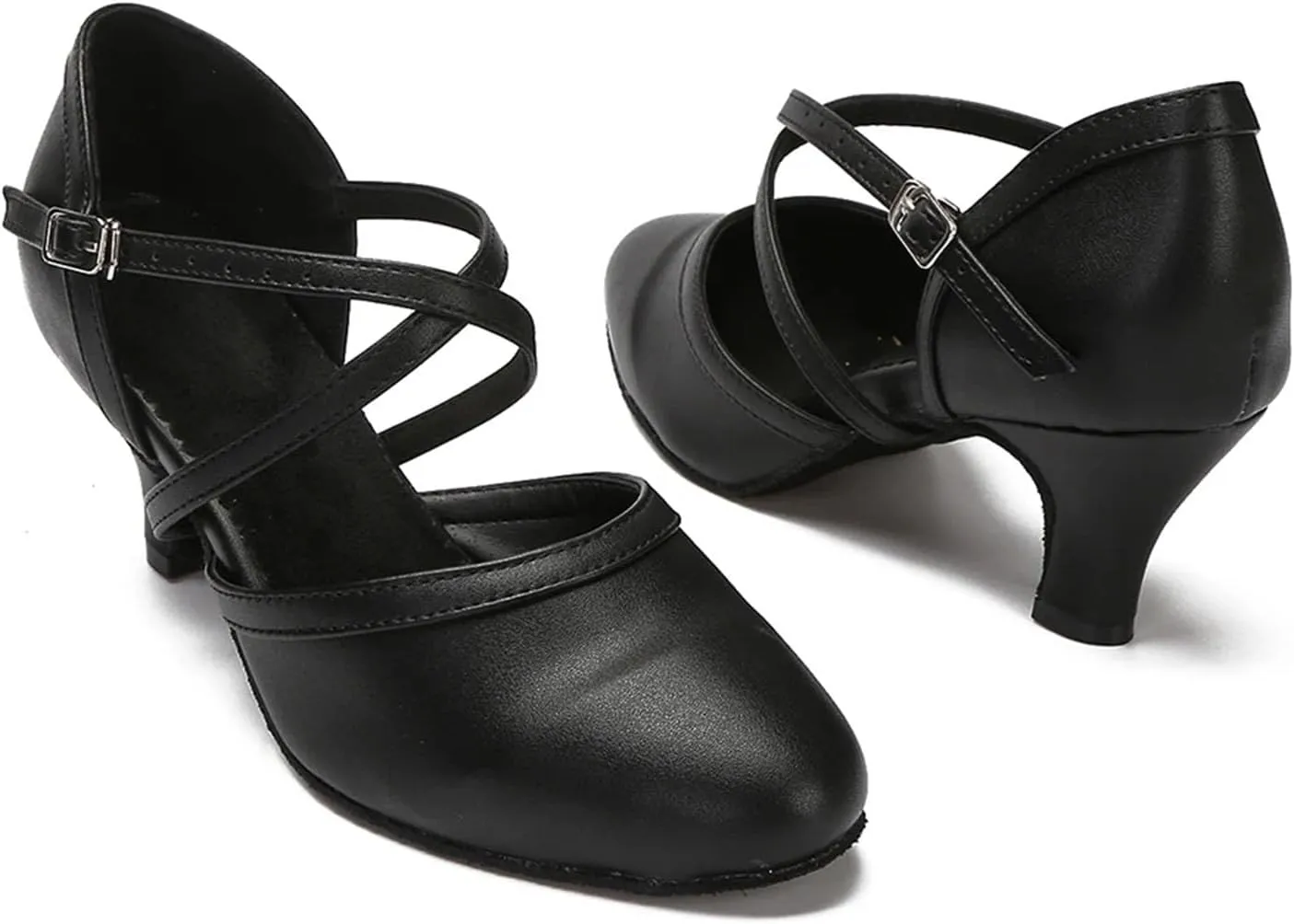 Women's Modern Tango Latin Dance Shoes - Ballroom Soft Sole Party Sandals, 5CM/2Inch Heel Height