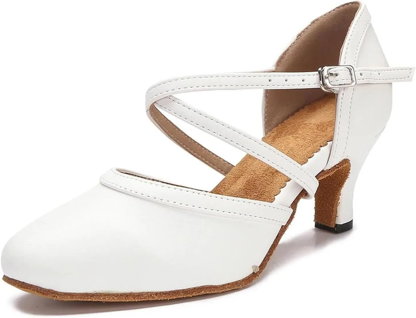 Women's Modern Tango Latin Dance Shoes - Ballroom Soft Sole Party Sandals, 5CM/2Inch Heel Height