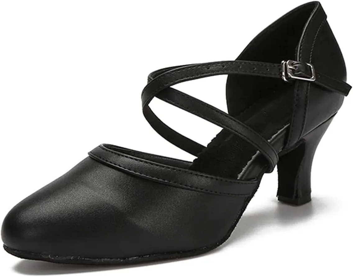 Women's Modern Tango Latin Dance Shoes - Ballroom Soft Sole Party Sandals, 5CM/2Inch Heel Height