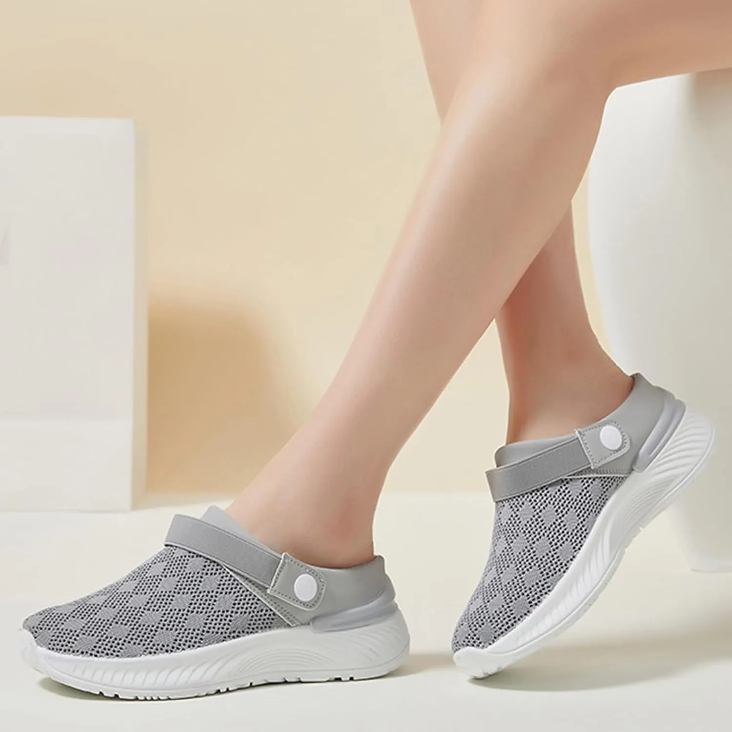 Womens Orthopedic Clogs Sports Clogs Slip On Walking Sneakers Closed Toe Wide Width Sandals Dressy Summer Mules Lightweight Comfy Outdoor Sandals 2025