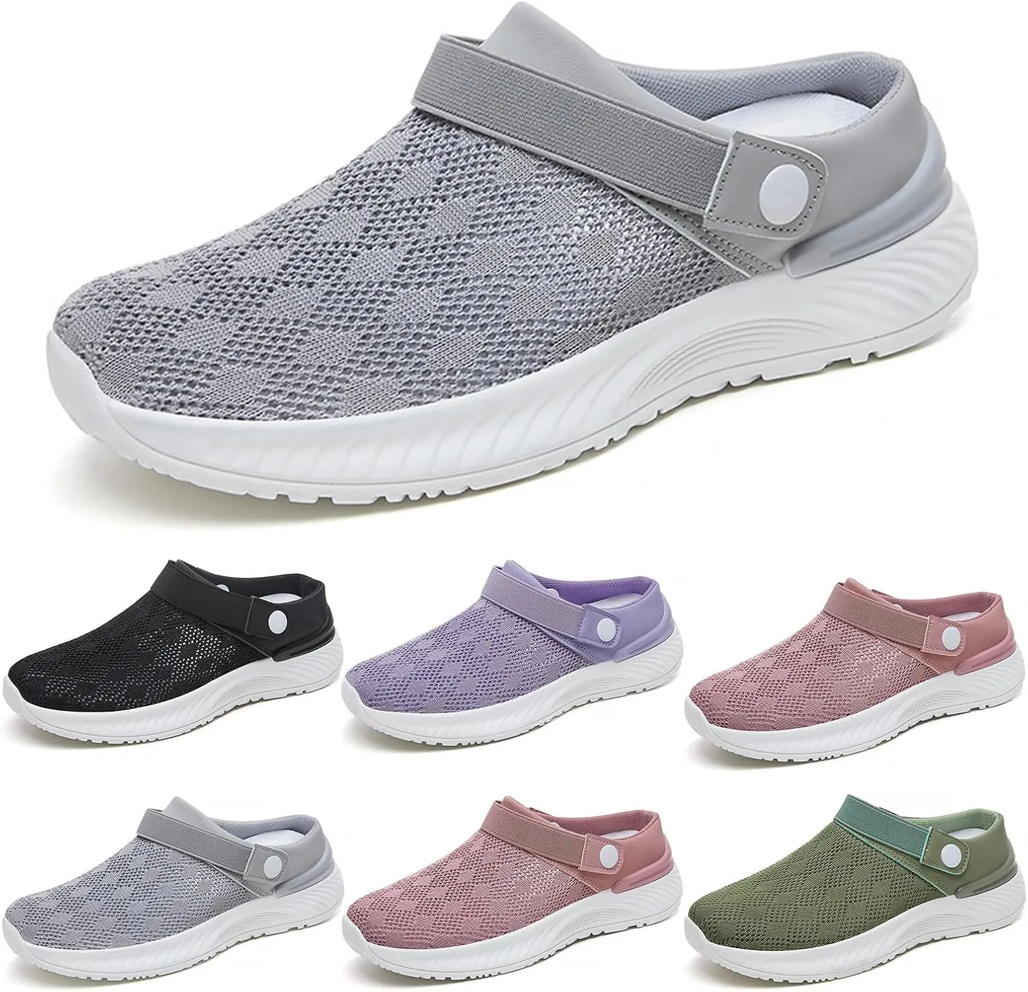 Womens Orthopedic Clogs Sports Clogs Slip On Walking Sneakers Closed Toe Wide Width Sandals Dressy Summer Mules Lightweight Comfy Outdoor Sandals 2025