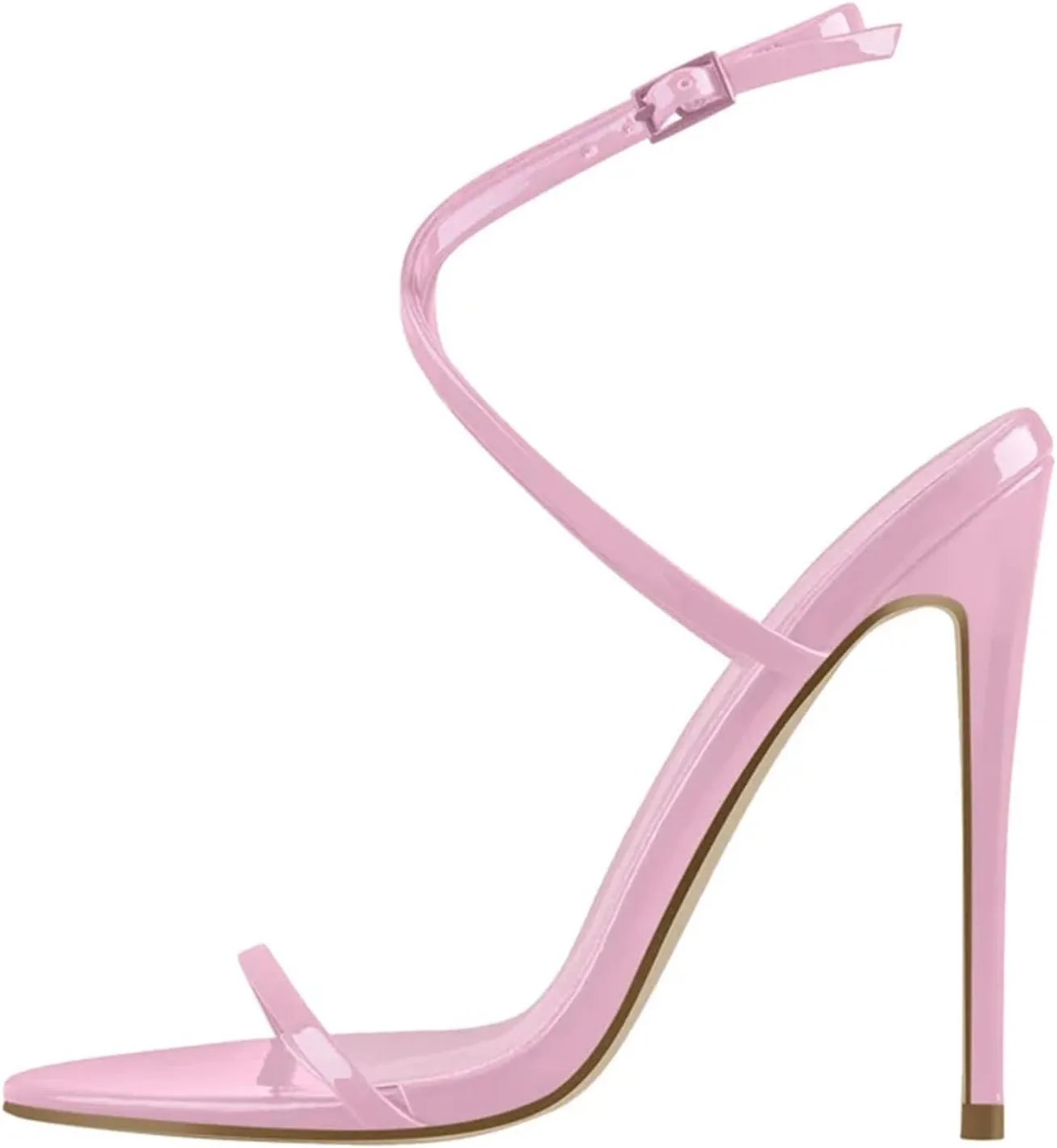 Women's Peep Toe Ankle High Heel Sandals - Handmade Summer Party Stilettos