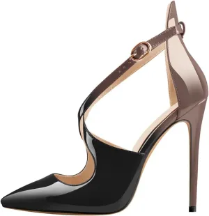 Women's Pointed Toe Cross Strap Sandals - Thin High Heels Plus Size Wedding Shoes