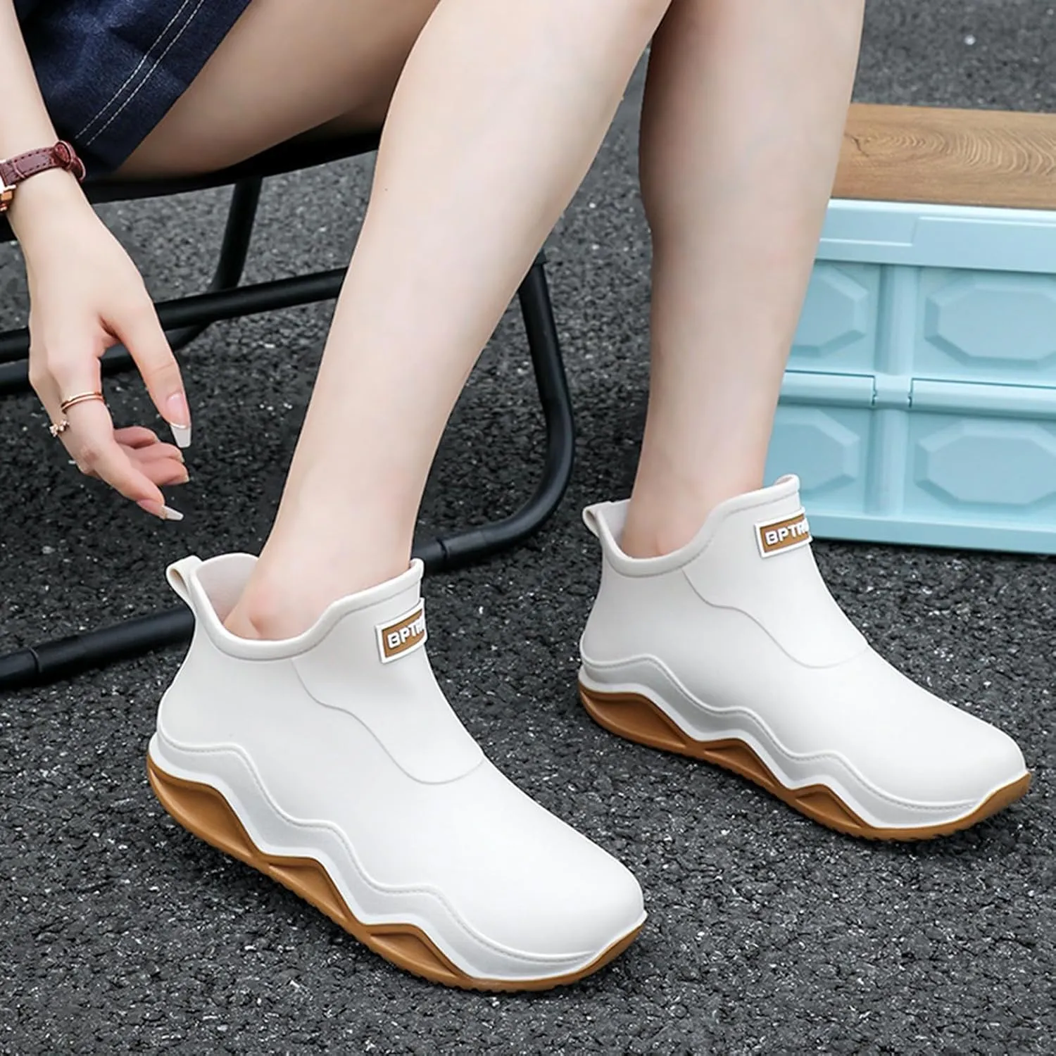 Womens Rain Boots Wide Width Mens Grounded Footwear Women's Black Booties Heels Barefoot Shoes Mens Rain Boots Slip On Non-Slip Rubber Waterproof Mens Boots Casual