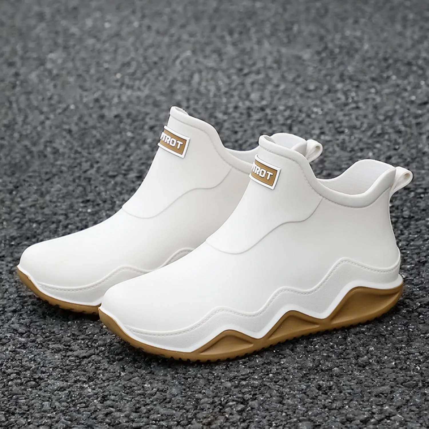 Womens Rain Boots Wide Width Mens Grounded Footwear Women's Black Booties Heels Barefoot Shoes Mens Rain Boots Slip On Non-Slip Rubber Waterproof Mens Boots Casual