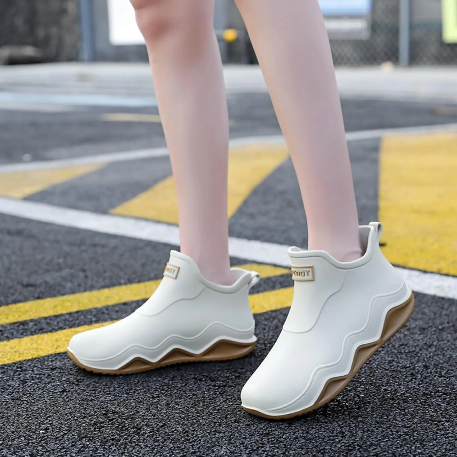 Womens Rain Boots Wide Width Mens Grounded Footwear Women's Black Booties Heels Barefoot Shoes Mens Rain Boots Slip On Non-Slip Rubber Waterproof Mens Boots Casual