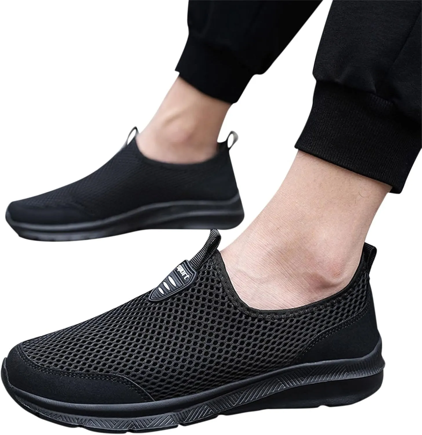 Womens Running Shoes Slip-on Walking Sneakers Walking Shoes Women Arch Support Black Casual Shoes Black Platform Sneaker Steel Toe Tennis Shoe Casual Loafers
