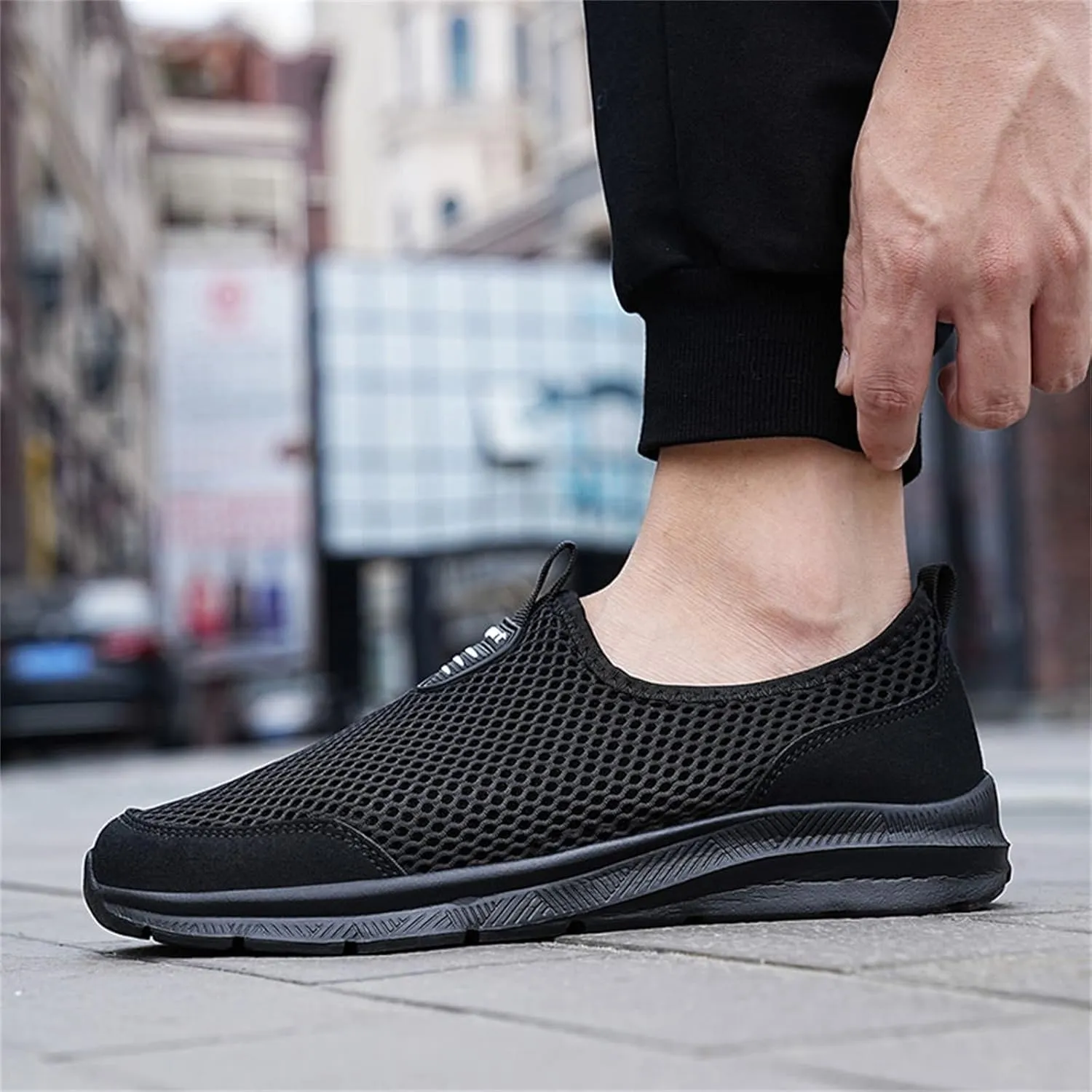 Womens Running Shoes Slip-on Walking Sneakers Walking Shoes Women Arch Support Black Casual Shoes Black Platform Sneaker Steel Toe Tennis Shoe Casual Loafers