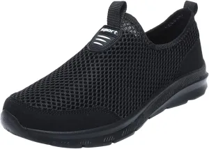 Womens Running Shoes Slip-on Walking Sneakers Walking Shoes Women Arch Support Black Casual Shoes Black Platform Sneaker Steel Toe Tennis Shoe Casual Loafers