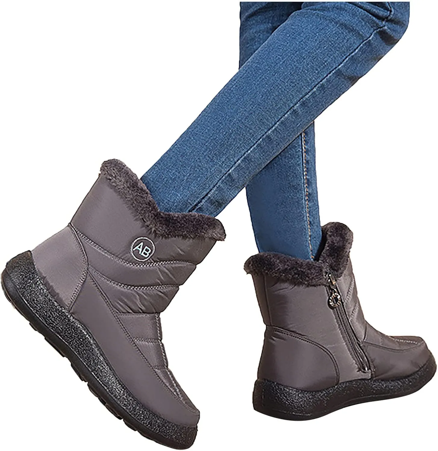 Womens Snow Boots Winter Boots for Women Waterproof Snow Winter Short Boots for Women Outdoor Flat Boots Keep Warm