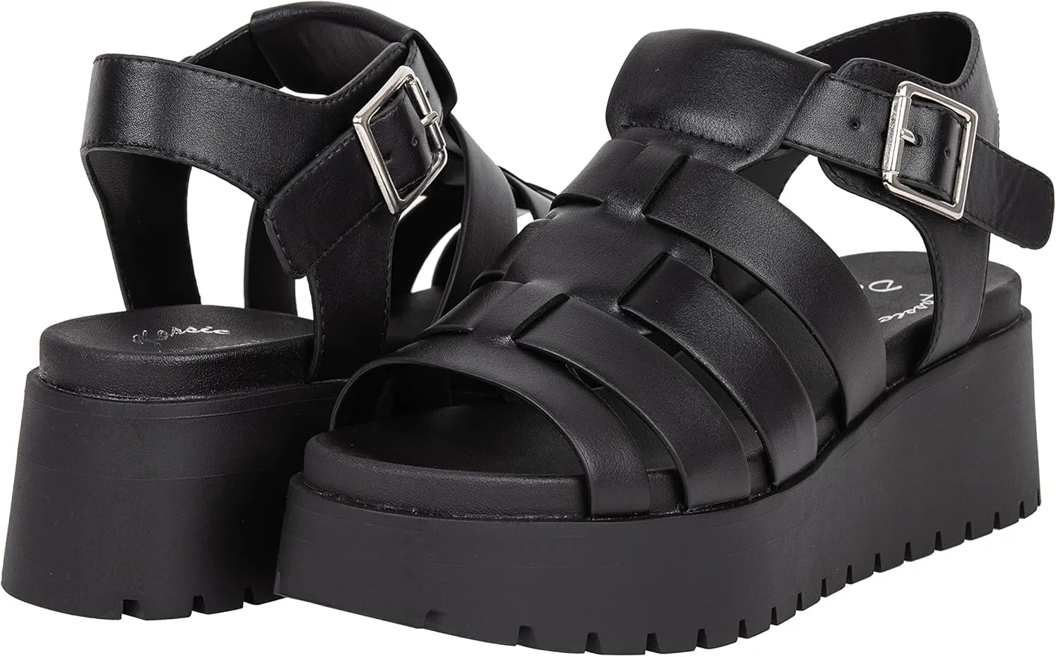 Women's Strappy Chunky Platform Sandals - Fashion Gladiator Sandals with Adjustable Buckle KAROL