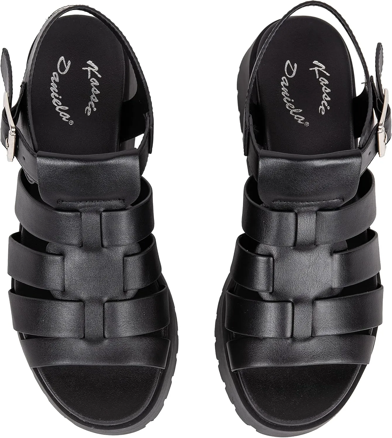 Women's Strappy Chunky Platform Sandals - Fashion Gladiator Sandals with Adjustable Buckle KAROL