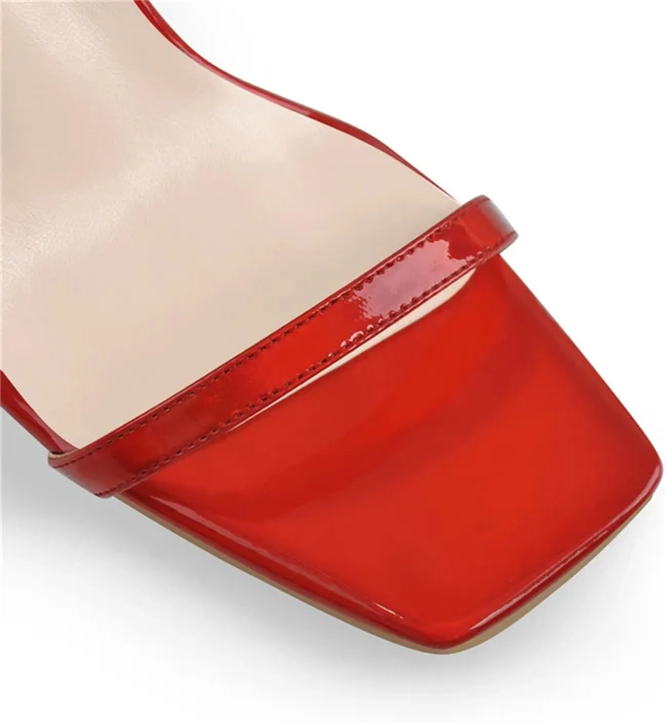 Women's Transparent Buckle Sandals - Square Peep Toe Casual Heels