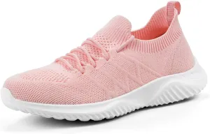Womens Walking Tennis Shoes - Slip On Memory Foam Lightweight Casual Sneakers for Gym Travel Work