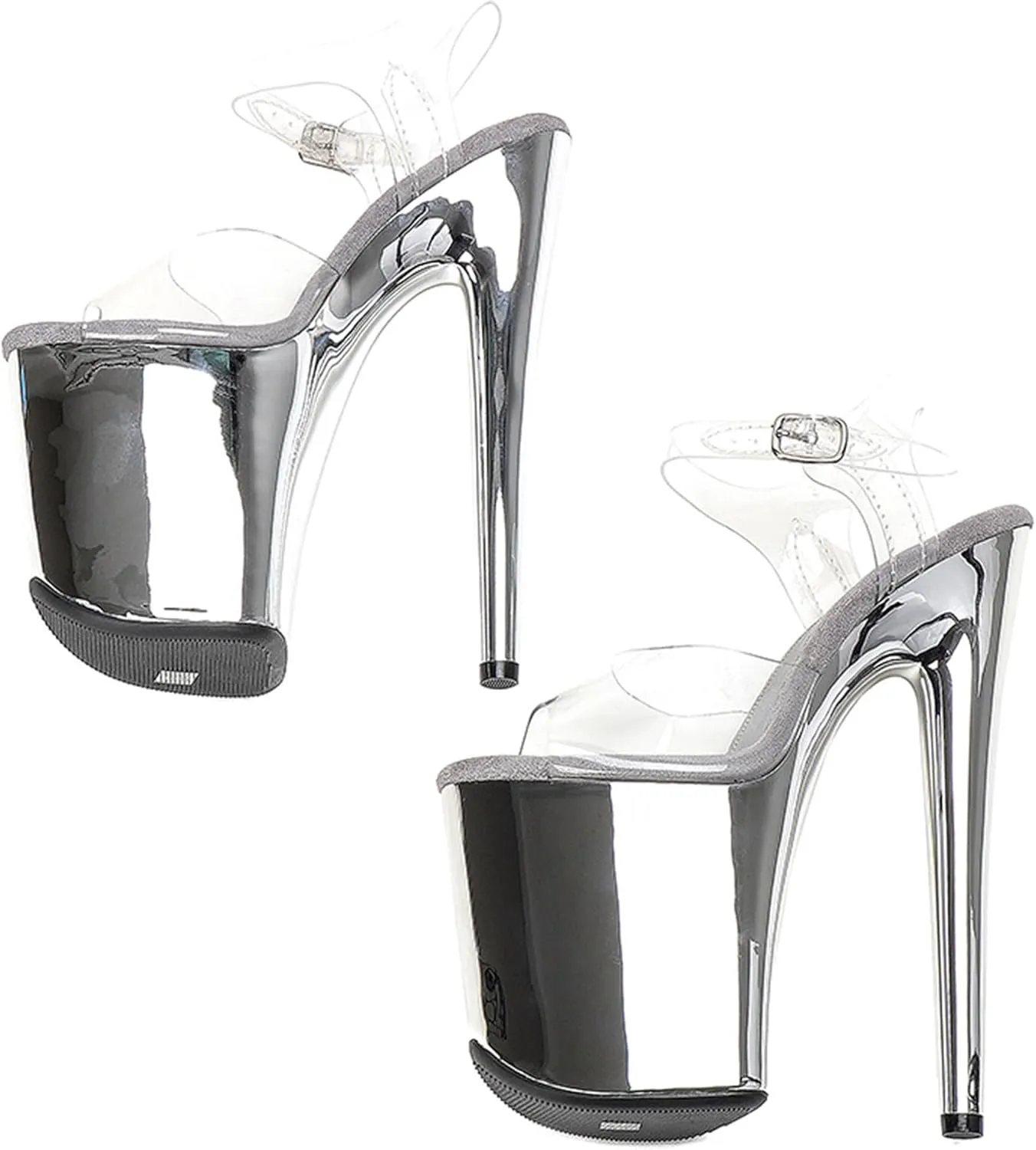 WUXIN H&P Women's 8 in Pole Dance High Heel Clear Platform Stiletto 6 7 in - Exotic Modern Dance Shoes for Pole Dancers, Exotic Dancers