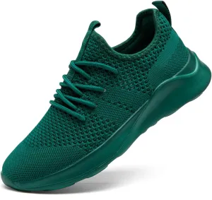 WYGRQBN Women's Shoes Walking Lightweight Tennis Fashion Sneakers Sports Workout Gym Shoes for Running Dark Green US Size 10.5