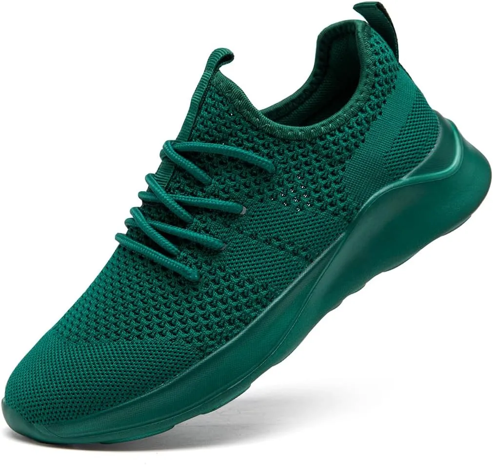WYGRQBN Women's Shoes Walking Lightweight Tennis Fashion Sneakers Sports Workout Gym Shoes for Running Dark Green US Size 10.5
