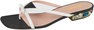 XYD Women Cute Bowknot Thong Flats Sandals Slip On Open Toe Flip Flop Mules Rhinestones Low Heeled Shoes