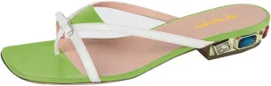 XYD Women Cute Bowknot Thong Flats Sandals Slip On Open Toe Flip Flop Mules Rhinestones Low Heeled Shoes