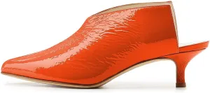XYD Women Pointed Toe Kitten Mules Low Heels Slip On Pumps Slide Sandals Clog Backless Shoes