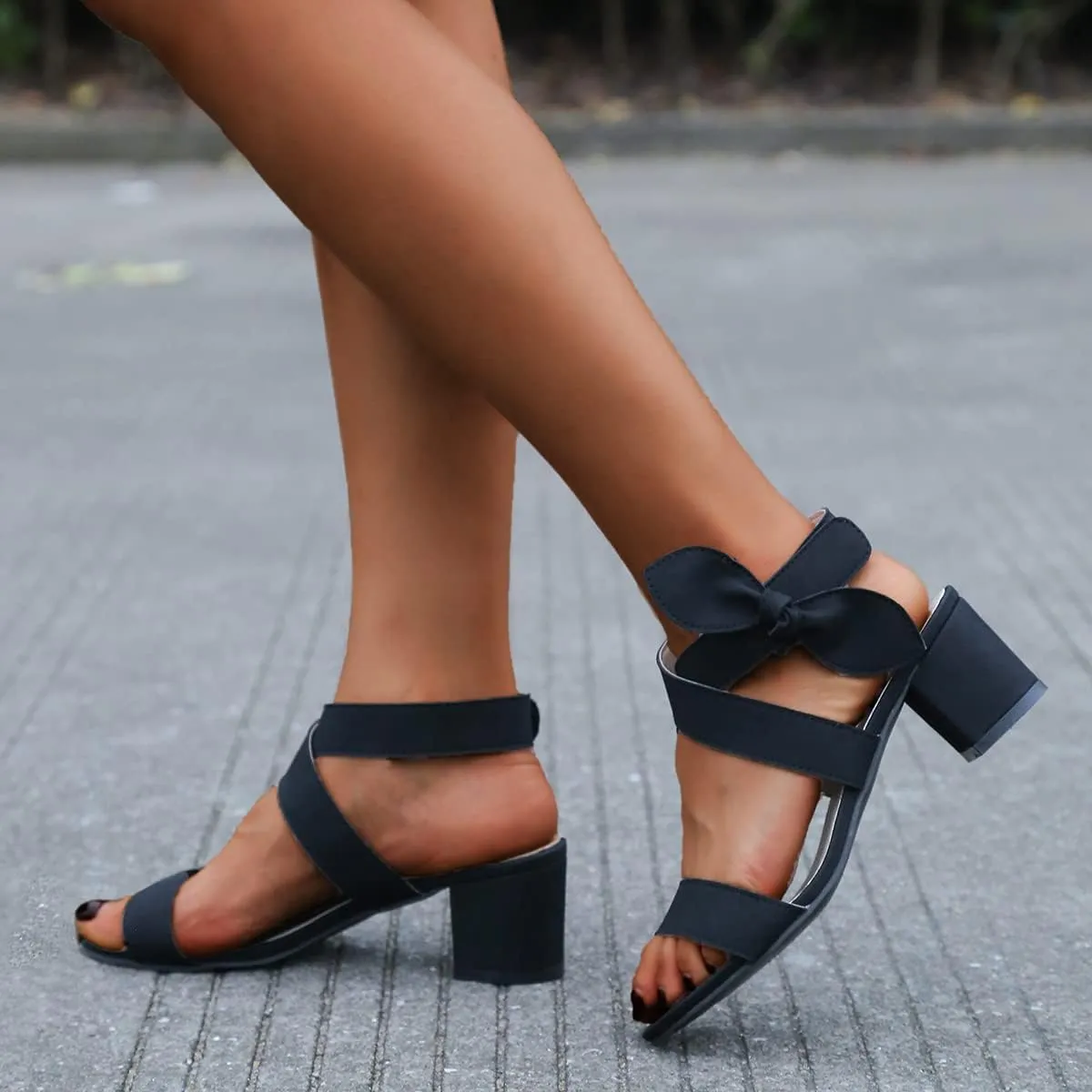 ZBYY Womens Open Toe Chunky Heel Ankle Strap Shoes Summer Block Low Heel Dress Party Wedding Pump Sandals